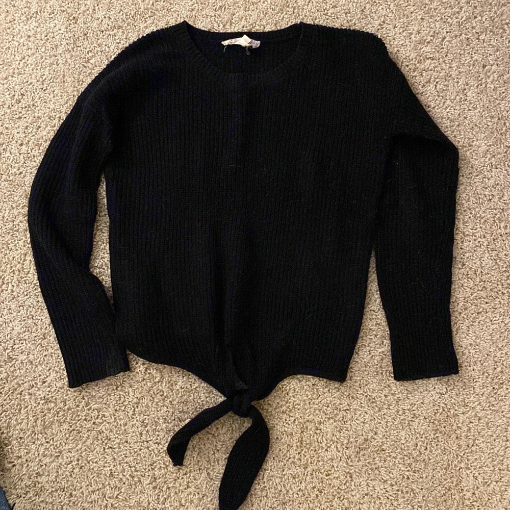 Pink Republic Black Tie Sweater